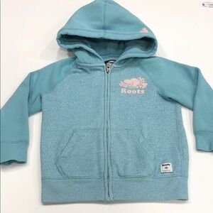 🦫Roots Kids Full Zip Hoodie – Size 4 – Teal